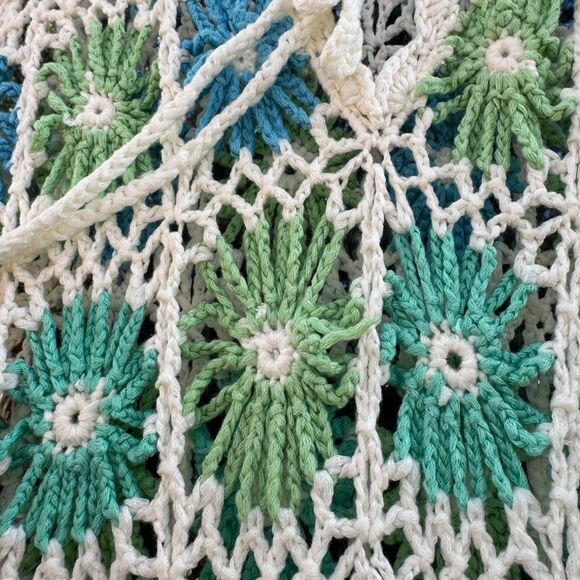 Show Me Your MuMu Vacay Tank Cover Up Dress in 
White Multi Floral Crochet Small - Picture 8 of 9